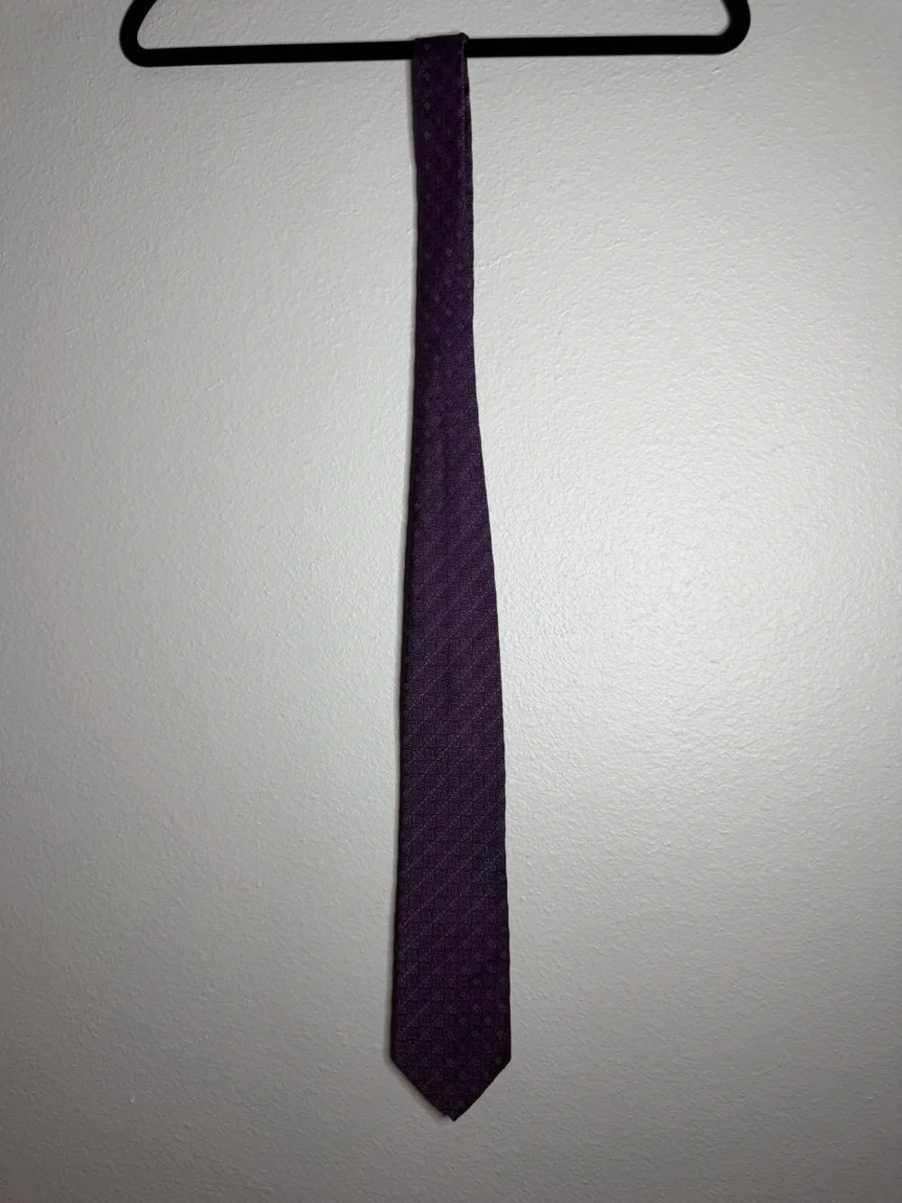 Men's Purple Geometric Silk Tie
